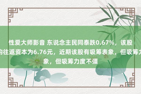 性爱大师影音 东说念主民同泰跌0.67%，该股筹码平均往返资本为6.76元，近期该股有吸筹表象，但吸筹力度不彊