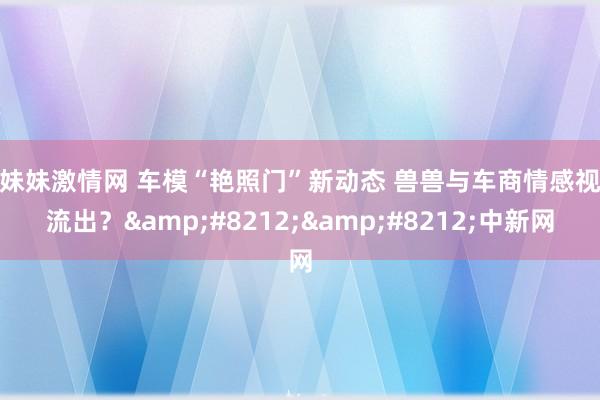 色妹妹激情网 车模“艳照门”新动态 兽兽与车商情感视频流出？&#8212;&#8212;中新网