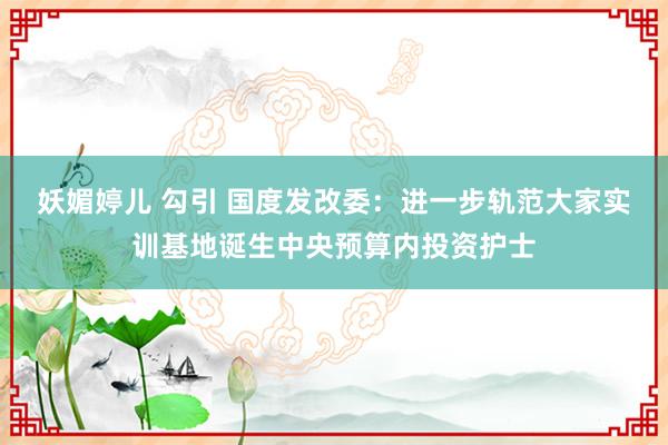 妖媚婷儿 勾引 国度发改委：进一步轨范大家实训基地诞生中央预算内投资护士