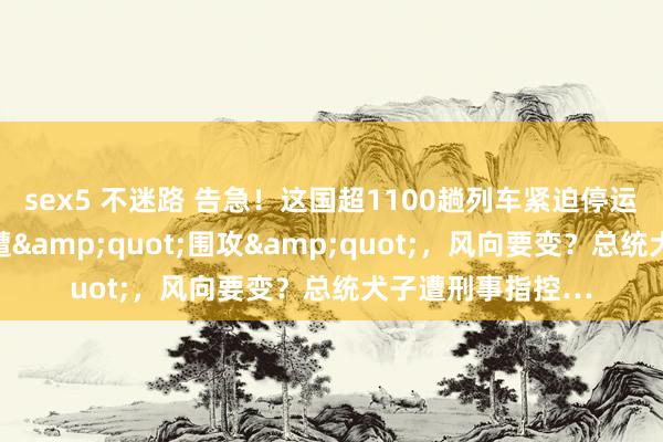 sex5 不迷路 告急！这国超1100趟列车紧迫停运！拜登能源计谋遭&quot;围攻&quot;，风向要变？总统犬子遭刑事指控…